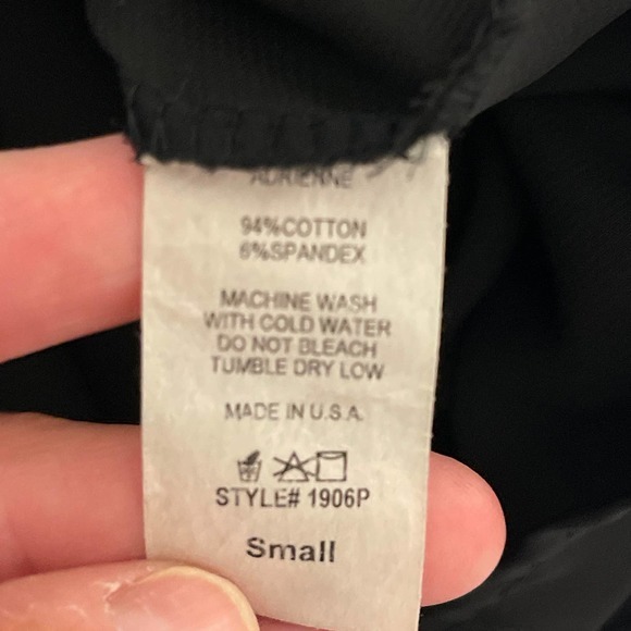 Adrienne Black Cotton Off the Shoulder Lined Dress Small‎ Pre-Owned - Picture 6 of 7